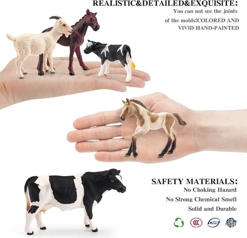Bulls Toys Cows Figurines 4PCS Realistic Big Swiss Cow Figures Toys for Toddlers African Bull Musk Ox Cow Figures for Kids Birthday 3 4 5 6 Year Old in Saudi Arabia