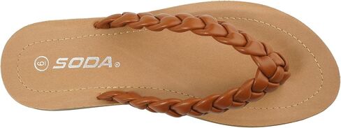 Soda STILL ~ Women Casual Comfort Braided Flip Flops Flat Fashion Thong Sandal in Saudi Arabia
