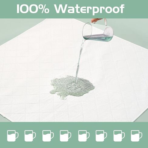 Reidio 1 pcs Waterproof Incontinence Bed Pads Washable Reusable Bed Underpads Soft Terry Fabric Non-Slip Bed Cover Dog Training Pad Mattress Protector for Adults Elderly Baby Pet (18*24inch（45*60cm）) in Saudi Arabia