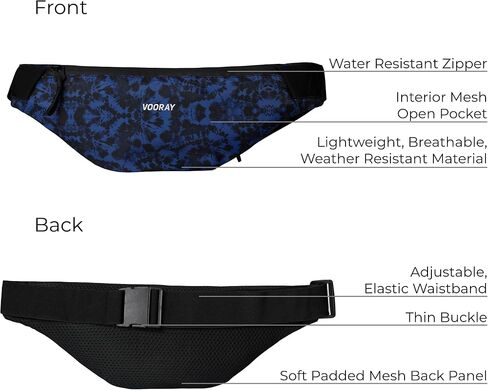 Vooray للرجال والنساء Active Fanny Pack - قابل للتعديل للجري وركوب الدراجات والمشي لمسافات طويلة in Saudi Arabia