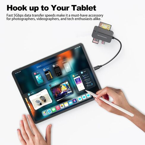 قارئ بطاقات USB C، FEMORO CF SD TF MS قارئ بطاقات 4 في 1 قراءة متزامنة، USB نوع C فلاش مدمج قارئ بطاقات ذاكرة متعددة محول OTG للكمبيوتر iPhone 15 Mac Android iPad Camera Laptop PC in Saudi Arabia