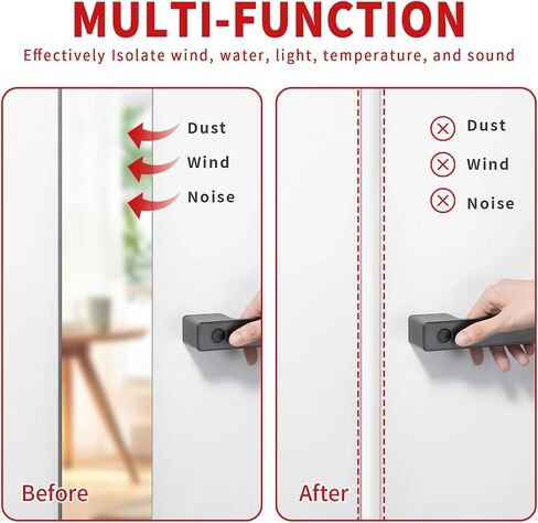 19.7 Feet Rubber Weather Stripping Door Seal Large Gap, Extra Thick Self-Adhesive D-Shaped Door Weather Stripping Seal Strip for Door Frame Door Insulation Strip Soundproofing (White) in Kuwait