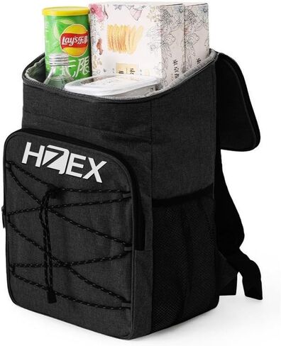 حقيبة ظهر لحفظ الغداء بسعة 25 لتر من HZEX، صندوق غداء معزول مع علبة ثلج، حقيبة ظهر، مبرد للشاطئ، مانعة للتسرب، خفيفة الوزن للمشي لمسافات طويلة والشاطئ والتخييم in Kuwait