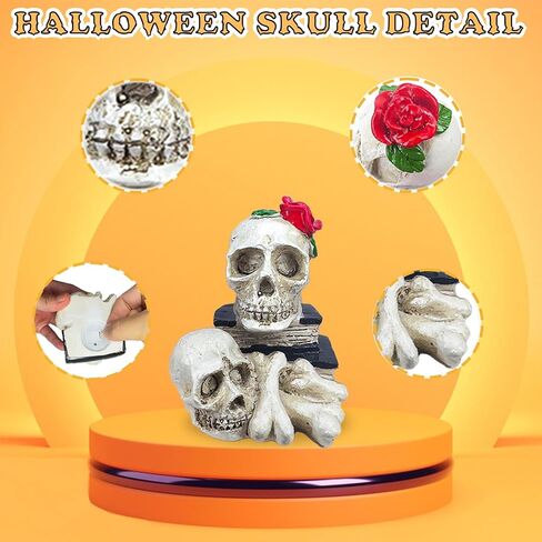 Skull Decor -【2023 Update】 Skull Head Lamp,Skulls Night Light,Skull Halloween Decoration Indoor for Party Home Gifts in Saudi Arabia