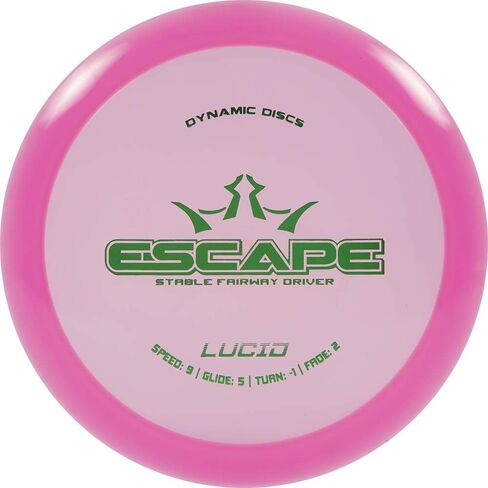 Dynamic Discs Lucid Escape Disc Golf Driver | Stable Fairway Frisbee Golf Disc | 170g Plus | Stamp Color Will Vary in Kuwait