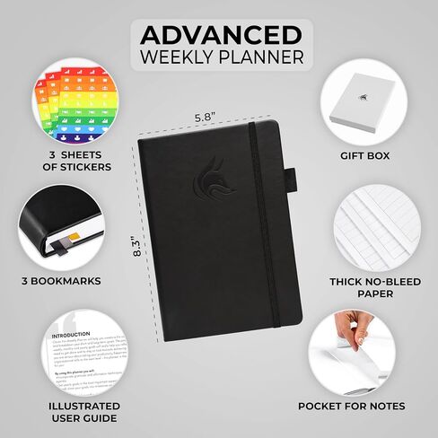 Clever Fox Advanced Weekly Planner – Undated Weekly & Monthly Life Goal Planner for Daily Productivity, Time Management and Hit Your Goals – Day Organizer Journal – Hardcover A5, Mystic Blue in Saudi Arabia