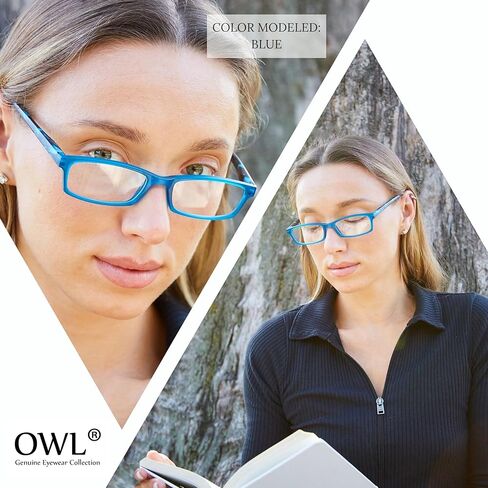 OWL Readers 5 Pack of Elegant Womens Reading Glasses with Beautiful Patterns for Ladies Deluxe Spring Hinge Stylish Look in Kuwait