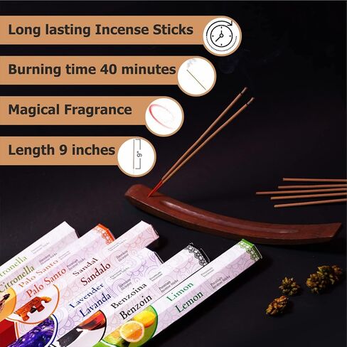 Coconut Hexa Incense Sticks | 120 Sticks in 6 Hexa Packs | Made from Natural Masala | Best Home Fragrance & Air Purifier | for Prayer, Aromatherapy and Relaxation in Saudi Arabia