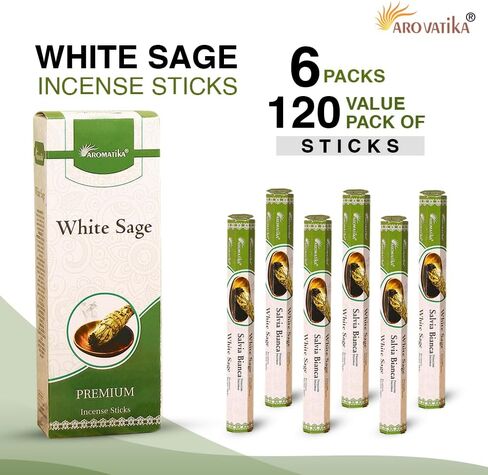 Coconut Hexa Incense Sticks | 120 Sticks in 6 Hexa Packs | Made from Natural Masala | Best Home Fragrance & Air Purifier | for Prayer, Aromatherapy and Relaxation in Saudi Arabia