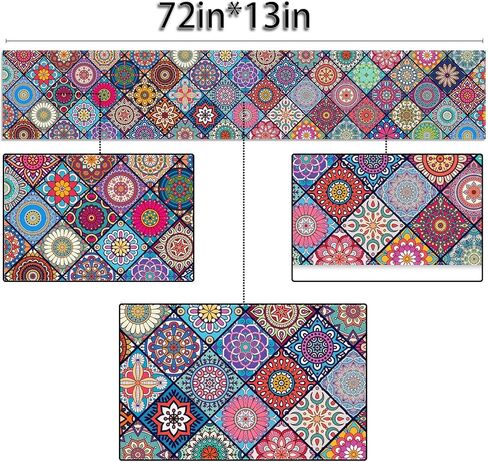 Sunwer Boho بوهيميا الجدول عداء ماندالا الديكور الهندسي الموسمي المنزل المطبخ غرفة الطعام ديكور 72 بوصة طويلة in Kuwait