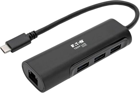 Tripp Lite USB C Hub Multiport Adapter Converter w/ 3x USB-A, Micro SD, SD/MMC Memory Card Reader Thunderbolt 3, Black (U460-003-3AMB) in Saudi Arabia