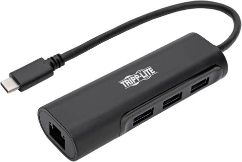 Tripp Lite USB C Hub Multiport Adapter Converter w/ 3x USB-A, Micro SD, SD/MMC Memory Card Reader Thunderbolt 3, Black (U460-003-3AMB) in Saudi Arabia