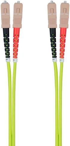 Monoprice 131218 Fiber Optic Cable - 1m - Purple| LC to LC, OM4, 50/125 Type, Multi Mode Duplex - Entegrade Series in Saudi Arabia