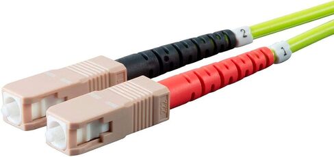 Monoprice 131218 Fiber Optic Cable - 1m - Purple| LC to LC, OM4, 50/125 Type, Multi Mode Duplex - Entegrade Series in Saudi Arabia
