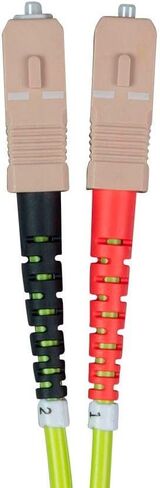 Monoprice 131218 Fiber Optic Cable - 1m - Purple| LC to LC, OM4, 50/125 Type, Multi Mode Duplex - Entegrade Series in Saudi Arabia