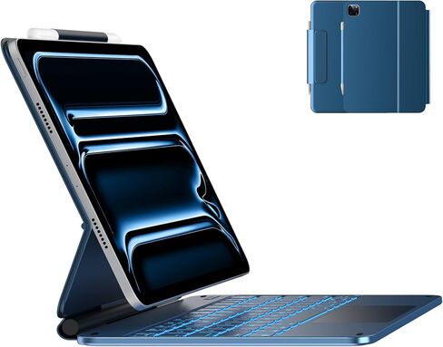 typecase Edge Keyboard Case for iPad Pro 11 (M4) 2024,Magic Keyboard with 11-Color Backlight,Multi-Touch Trackpad,Black in Saudi Arabia