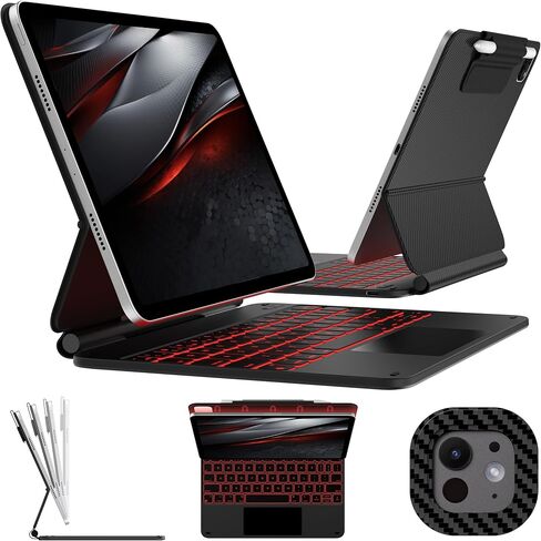 typecase Edge Keyboard Case for iPad Pro 11 (M4) 2024,Magic Keyboard with 11-Color Backlight,Multi-Touch Trackpad,Black in Saudi Arabia