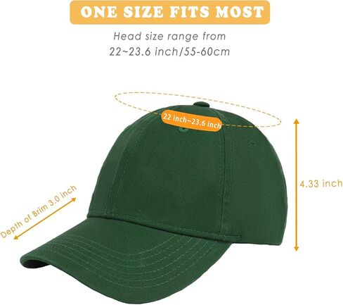 2 Pack Unisex Classic Cotton Baseball Caps Adjustable Soft Low Profile Trucker Dad Golf Tennis Hats for Women Men in Saudi Arabia
