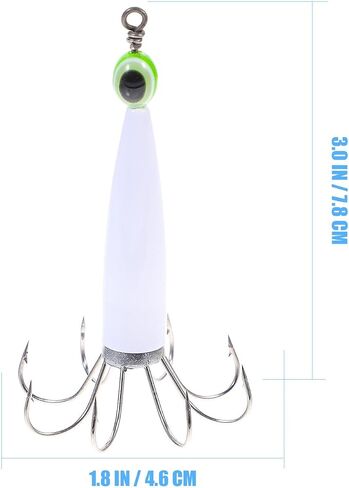 Octopus Squid Hook Bionic Fishing Lure Fishing Jigs Night Fishing Gear Fishing Hook Glow Squid Jigs in Saudi Arabia