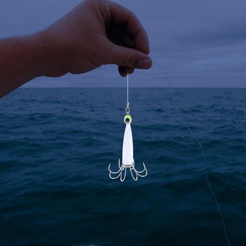 Octopus Squid Hook Bionic Fishing Lure Fishing Jigs Night Fishing Gear Fishing Hook Glow Squid Jigs in Saudi Arabia