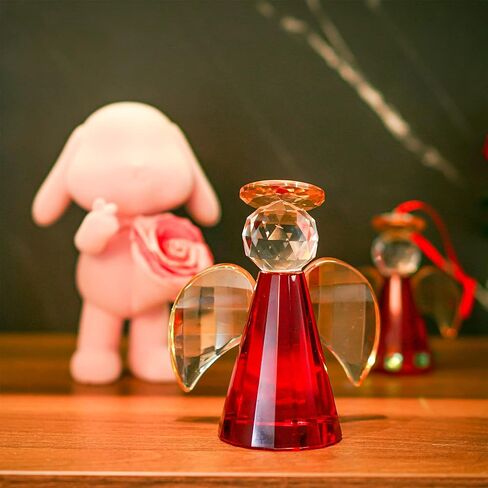 H&D HYALINE & DORA Crystal Guardian Angel تماثيل وتماثيل قابلة للجمع، زينة عيد الميلاد الزجاجية الملائكية، أخضر in Kuwait