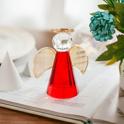 H&D HYALINE & DORA Crystal Guardian Angel تماثيل وتماثيل قابلة للجمع، زينة عيد الميلاد الزجاجية الملائكية، أخضر in Kuwait