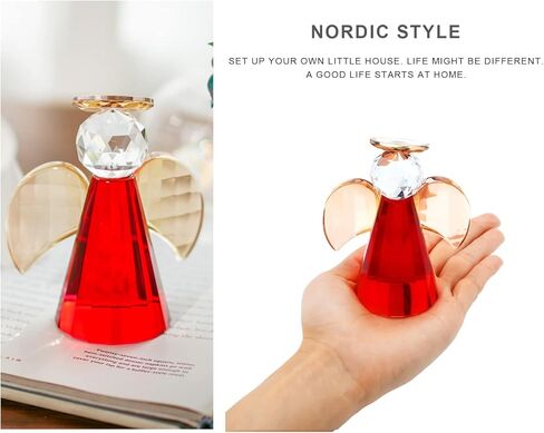 H&D HYALINE & DORA Crystal Guardian Angel تماثيل وتماثيل قابلة للجمع، زينة عيد الميلاد الزجاجية الملائكية، أخضر in Kuwait