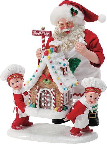 Department 56 Possible Dreams Bon Appetit Santa and Little Bakers Figurine Set, 10 Inch, Multicolor in Saudi Arabia