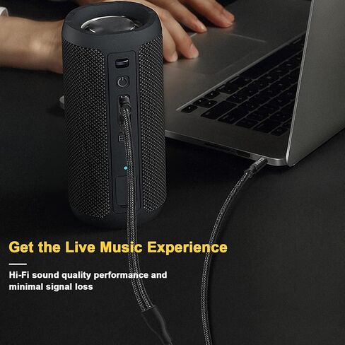 كابل صوت 3.5 ملم إلى RCA مضفر - 3.5 ملم إلى 2 ذكر محول RCA كابل صوت ستيريو بدون فقدان ستيريو RCA إلى Aux Y محول مقسم لمضخم الصوت ومكبر الصوت للكمبيوتر الشخصي أو أكثر - 4 أقدام / 1.2 متر in Kuwait