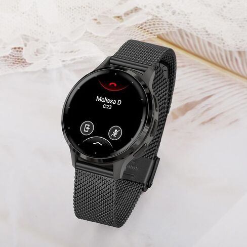 TRUMiRR Women Band for Venu 3S (41mm) Smart Watch, Mesh Stainless Steel Watchband Soft Gold Strap for Garmin Venu 3S / Venu 2S / Vivomove 3S / Forerunner 265S in Kuwait