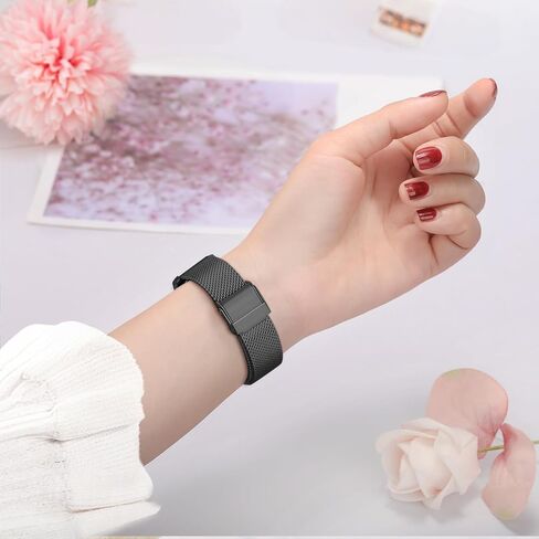 TRUMiRR Women Band for Venu 3S (41mm) Smart Watch, Mesh Stainless Steel Watchband Soft Gold Strap for Garmin Venu 3S / Venu 2S / Vivomove 3S / Forerunner 265S in Kuwait