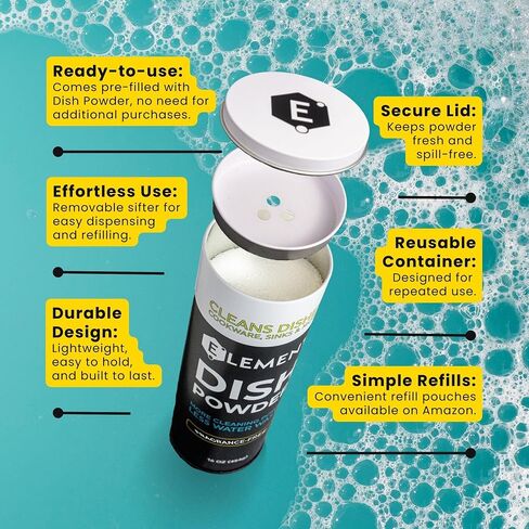 ELEMENT | Dish Powder | 14 OZ | Fragrance-Free in Saudi Arabia