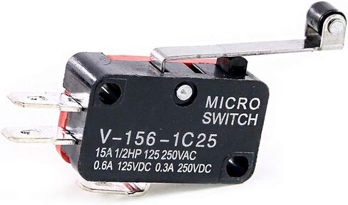 Swpeet 10Pcs V-156-1C25 Micro Limit Switch Long Hinge Roller Momentary Cherry Push Button SPDT Snap Action Perfect for Arduino, Appliance and Electronic Equipment in Saudi Arabia
