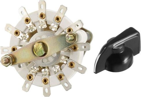 uxcell 1P10T 1 Pole 10 Position 1 Deck Band Channel Rotary Switch Selector with Plastic Knob in Saudi Arabia