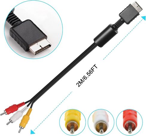 محول PS2 إلى HDMI 1080P Playstation HDMI جودة الصورة Upscaler HDTV Cable لمحول Playstation 1/2 HDMI متوافق مع وحدة تحكم Sony PS1/PS2 100% محسّن (6.5FT، S/Video Signal Output) in Kuwait