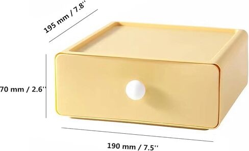 TANG SONG 4 PCS Plastic Superposable Drawer Jewelry Box Desktop Sundries Storage Box Jewelry Storage for Rings Earrings Necklaces Sundries (Pink+Green+Yellow+White) in Saudi Arabia