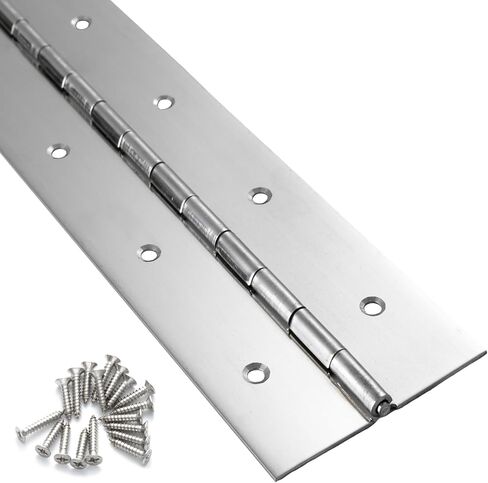 2 Pack Heavy Duty Piano Hinge 12 Inch x 2 Inch Width, 0.047'' Thick Stainless Steel Continuous & Piano Hinge for Cabinet, Door, Toolbox, Wooden Box, Metal Plate, Furniture, Industrial Project in Saudi Arabia
