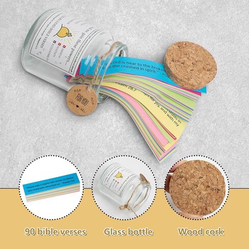 جرة آية الكتاب المقدس، جرة الأمل مليئة بالكتاب المقدس الملهم اليومي للصلاة، والهدايا الدينية القائمة على الإيمان المسيحي للنساء والرجال، اقرأني عندما لرعاية الإيمان والاتصال الروحي in Kuwait