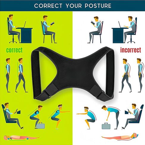 Posture Corrector for Women and Men | back brace posture corrector | Adjustable back brace | Posture Corrector for Neck and Back Pain Relief（Available for both men and women） in Saudi Arabia