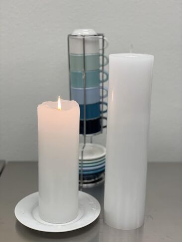3x12 White Pillar Candle Unscented Home Decor Candle (D:7.5 cm H:31 cm) in Saudi Arabia