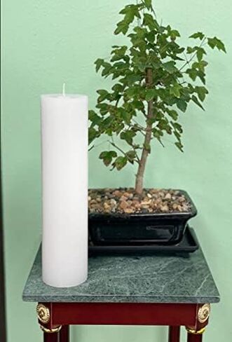 3x12 White Pillar Candle Unscented Home Decor Candle (D:7.5 cm H:31 cm) in Saudi Arabia