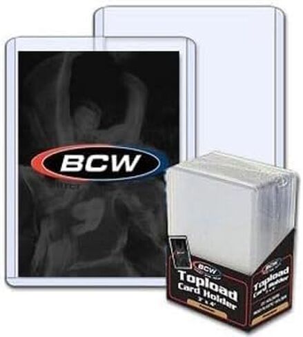 BCW 3x4 Topload Card Holder - Premium 20PT Thickness | 25 Pack | Quality Rigid PVC Protector for Standard Size Trading Cards | Card Holders for Sports Cards, MTG, Pokemon, and More in Saudi Arabia