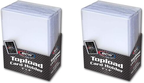 BCW 3x4 Topload Card Holder - Premium 20PT Thickness | 25 Pack | Quality Rigid PVC Protector for Standard Size Trading Cards | Card Holders for Sports Cards, MTG, Pokemon, and More in Saudi Arabia