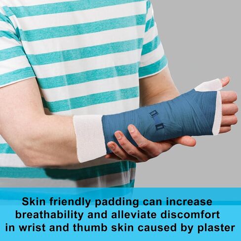 Wrist and Thumb Spica Stockinette(Pack of 6) Comfy Arm Cast Cover Cotton Sock,Wrap Liner Skin Protection Sleeve for Under Brace Splints, Air Casts and Hand Brace(Khaki,Medium) in Saudi Arabia