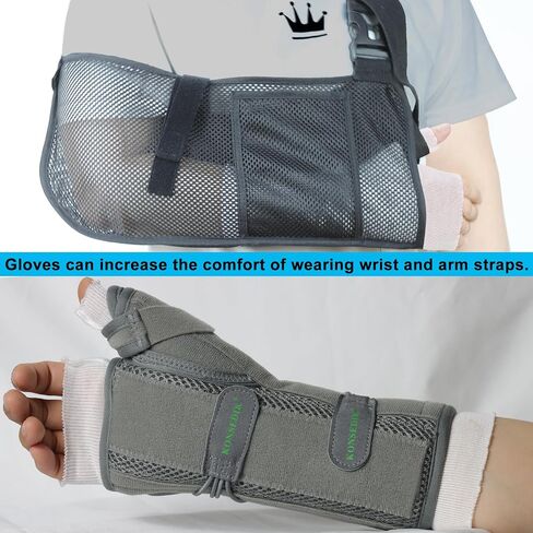 Wrist and Thumb Spica Stockinette(Pack of 6) Comfy Arm Cast Cover Cotton Sock,Wrap Liner Skin Protection Sleeve for Under Brace Splints, Air Casts and Hand Brace(Khaki,Medium) in Saudi Arabia