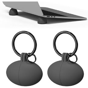 Portable Egg Keyring Style Anti-Slip Silicone Laptop & Pad Stand 2set(4pcs) - Ergonomic Viewing, Typing, Drawing, Cooling Foot/White Yellow in Kuwait
