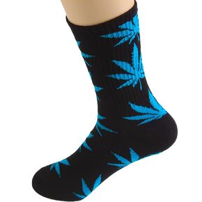 DOOVID Weed Leaf Printed Socks Women Men Cotton Tube Socks Maple Leaf Fashion Socks Sports High Crew Socks