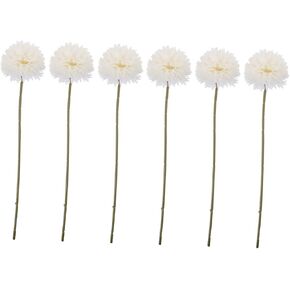 6pcs Home Decoration Flowers Bride White Dandelion Plastic Flower Arrangement