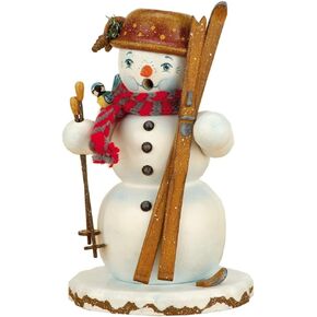 German Incense Smoker Winterchild Snowman - 20cm / 8inch - Hubrig Volkskunst