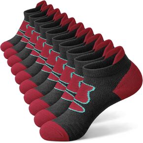 Womens Running Socks (5 Pairs), Cushioned Low Cut Sports Tab Ankle Socks with Arch Support
